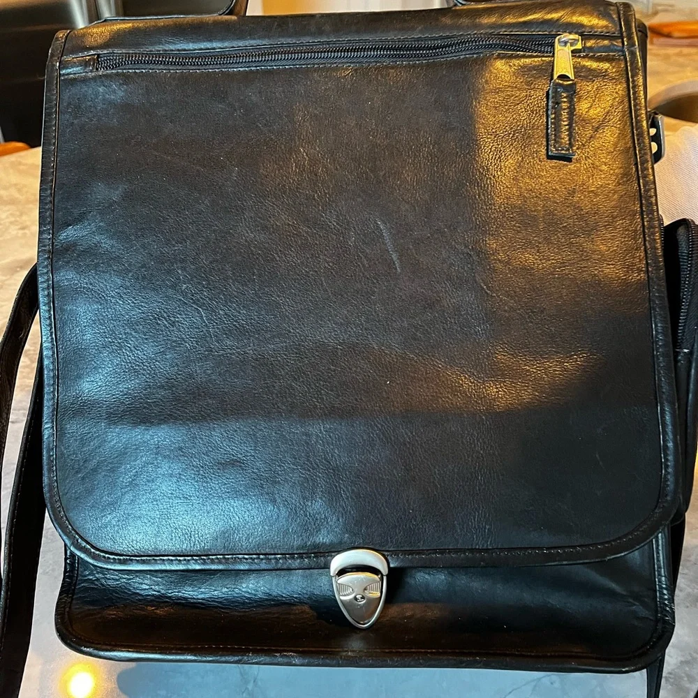 Black Leather Men's Bag